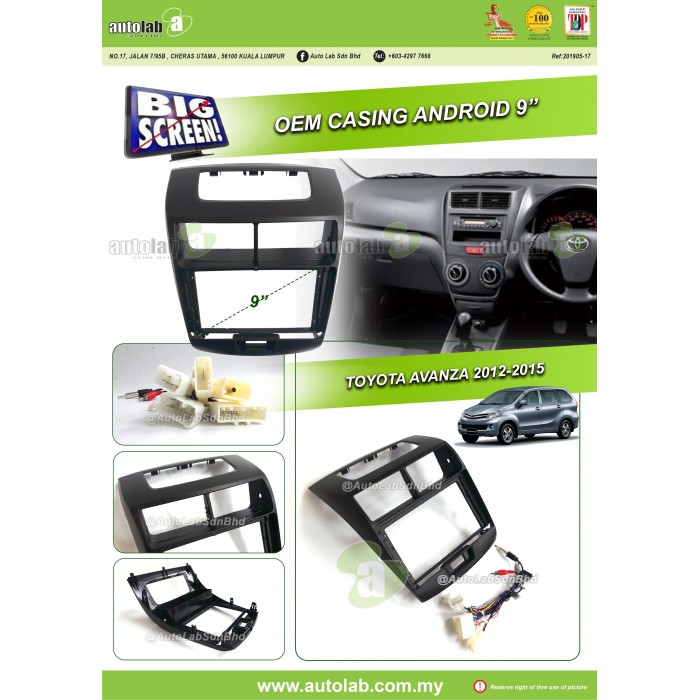 Big Screen Casing Android - Toyota Avanza 2012-2015 (9inch)